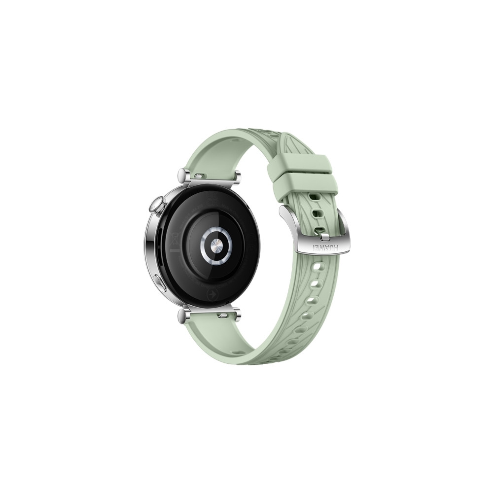 Produktbild för Huawei Watch GT 4 - rostfritt stål - smart klocka med rem - smaragdgrön - grön