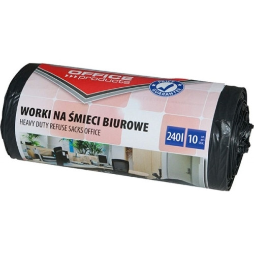 Office Products Office Products soppåsar till kontor (LDPE) 240L, 10 st, sva...