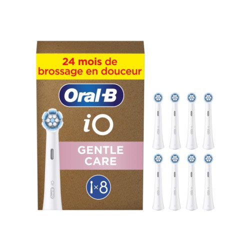 Braun Oral-B iO Gentle Care, 8 styck, Vit, Mjuk, Oral-B, iO Gentle...