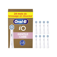 Produktbild för Oral-B iO Gentle Care, 8 styck, Vit, Mjuk, Oral-B, iO Gentle...