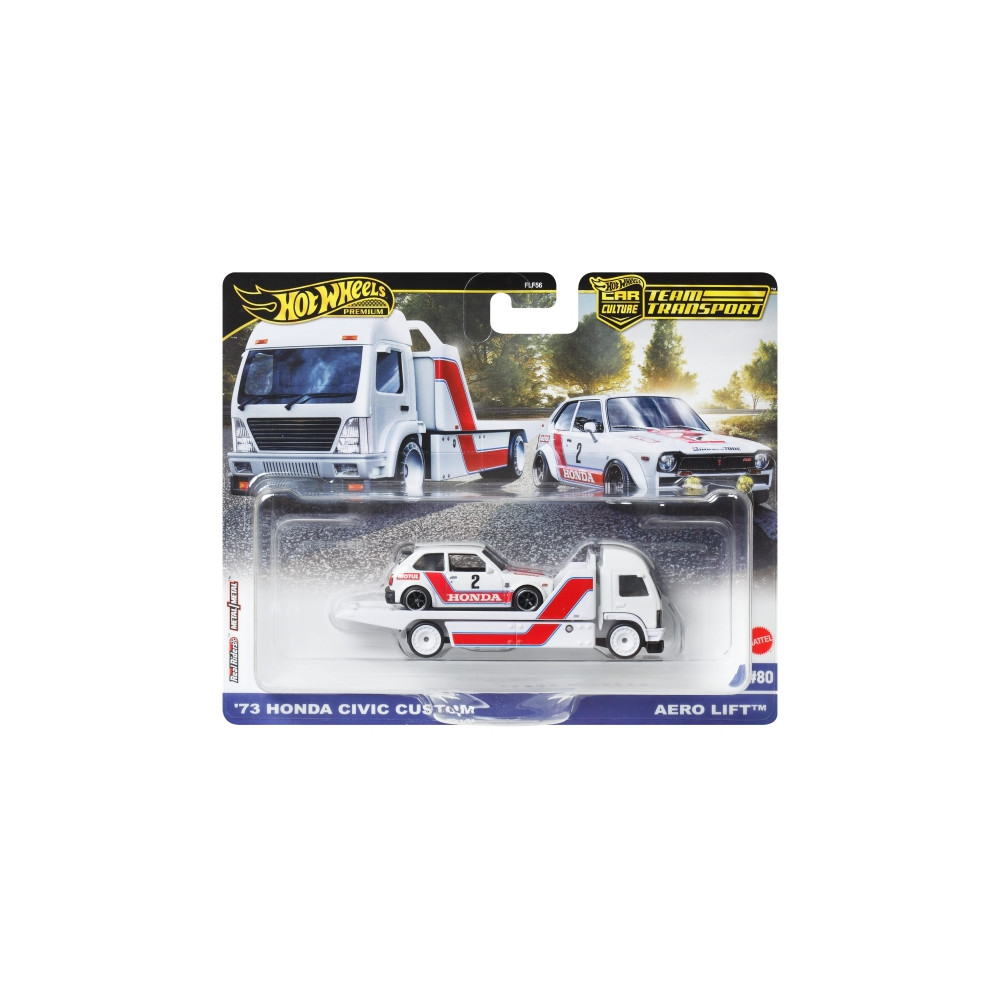Produktbild för Hot Wheels 73 Honda Civic Custom, Biltransport, 3 År, Metall...