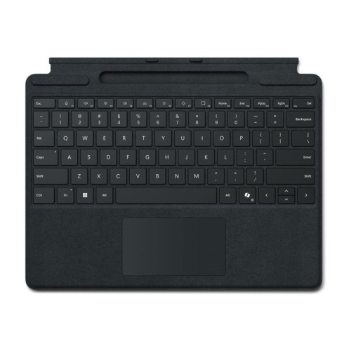 Microsoft Microsoft Surface Pro Keyboard for Business - tangentbord - med pennförvaring - med pekplatta, accelerometer, Förvaring och laddningsfat för Surface Slim Pen - AZERTY - fransk - svart - med Slim Pen Inmatningsenhet