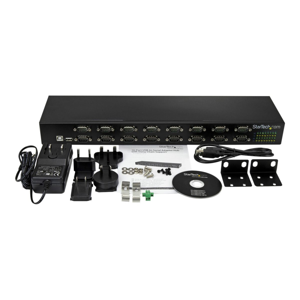 Produktbild för Startech USB till seriell adapterhubb med 16 portar - seriell adapter - USB 2.0 - RS-232 x 16
