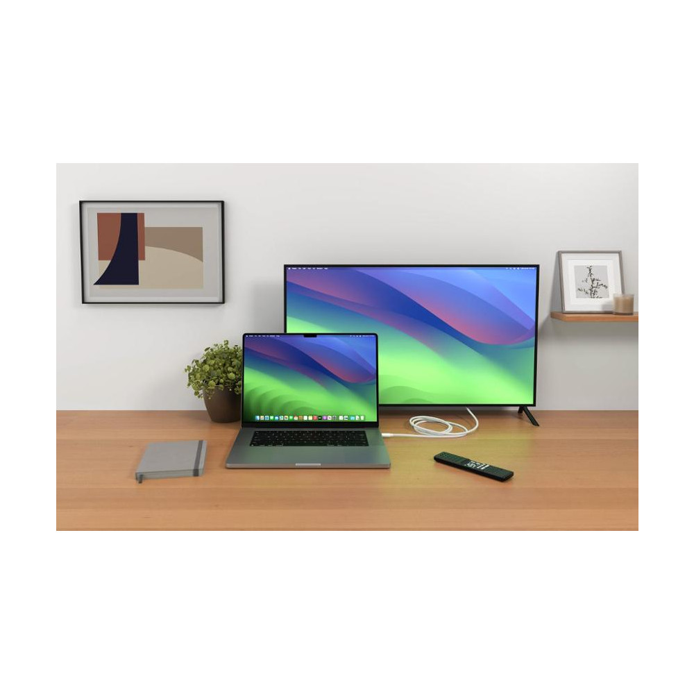 Produktbild för Kabel TARGUS HDMI - USB-C 2,5m vit