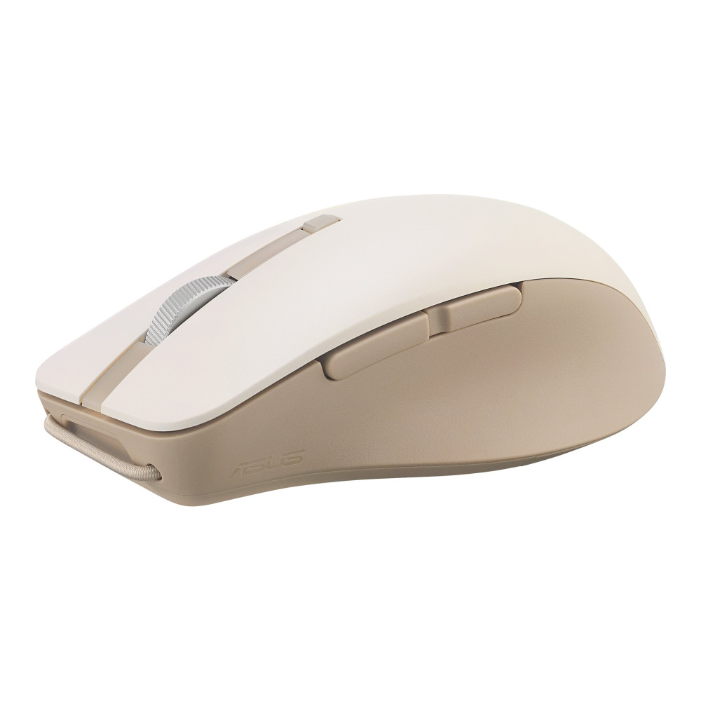 Produktbild för ASUS SmartO MD200 Silent Plus - mus - 2.4 GHz, Bluetooth 5.0 - havremjölk