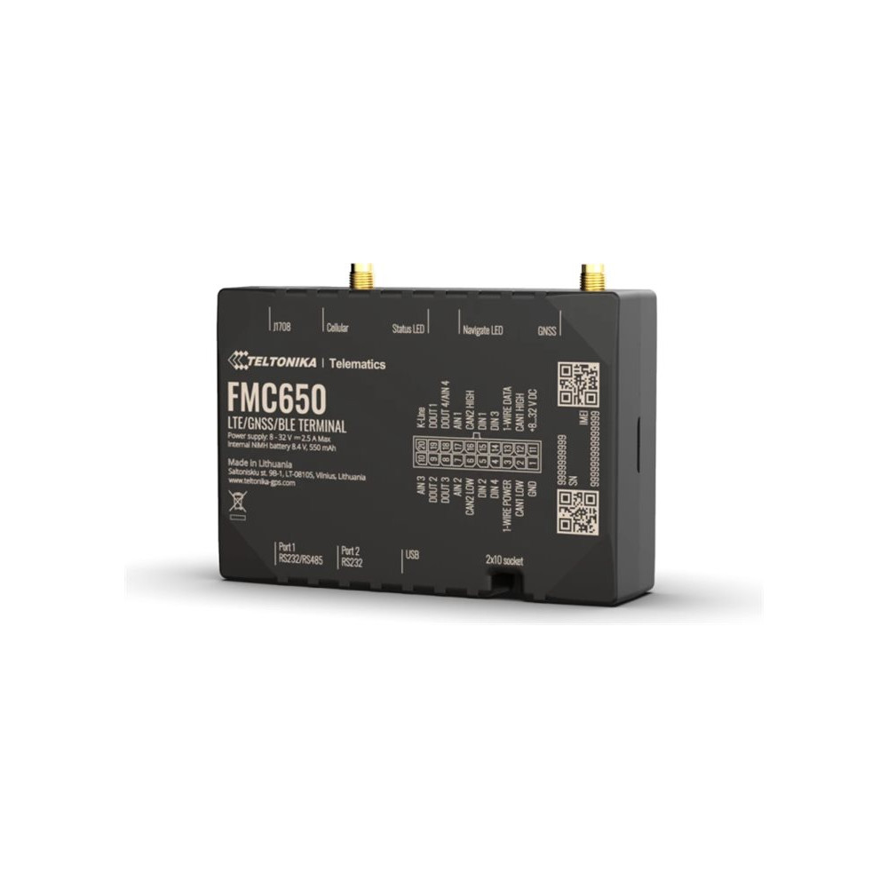 Produktbild för Teltonika FMC650 - GPS/GLONASS/GALILEO/BeiDou/QZSS-spårningsenhet
