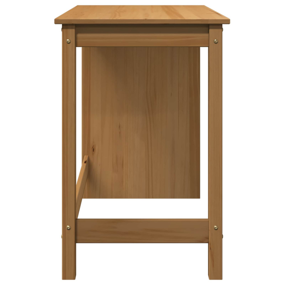 Produktbild för Skrivbord Honung brun 112 x 50 x 75 cm Massiv furu