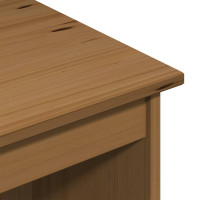 Produktbild för Skrivbord Honung brun 112 x 50 x 75 cm Massiv furu