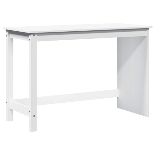 vidaXL Skrivbord Vit 112 x 50 x 75 cm Massiv furu