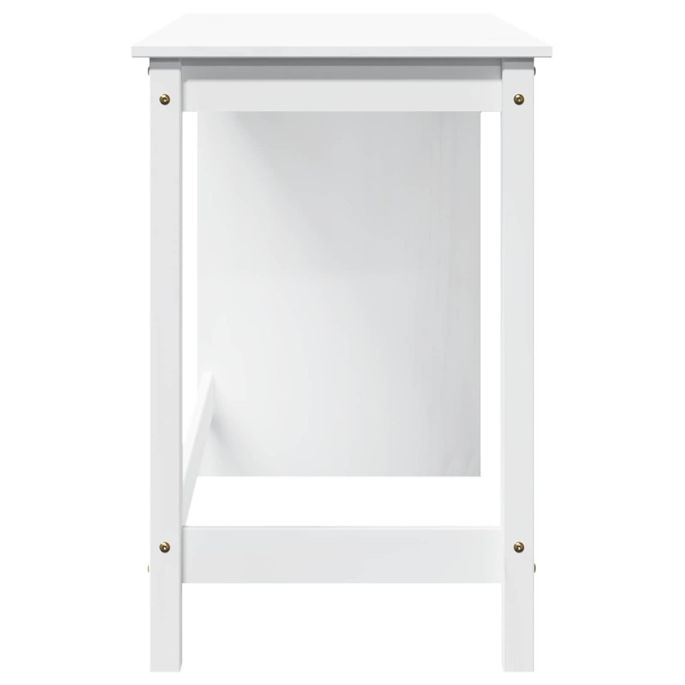 Produktbild för Skrivbord Vit 112 x 50 x 75 cm Massiv furu