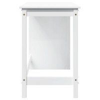 Produktbild för Skrivbord Vit 112 x 50 x 75 cm Massiv furu