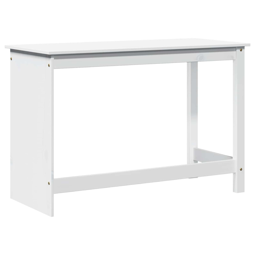 Produktbild för Skrivbord Vit 112 x 50 x 75 cm Massiv furu