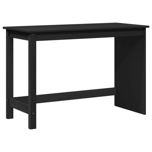 vidaXL Skrivbord Svart 112 x 50 x 75 cm Massiv furu