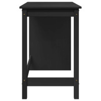 Produktbild för Skrivbord Svart 112 x 50 x 75 cm Massiv furu