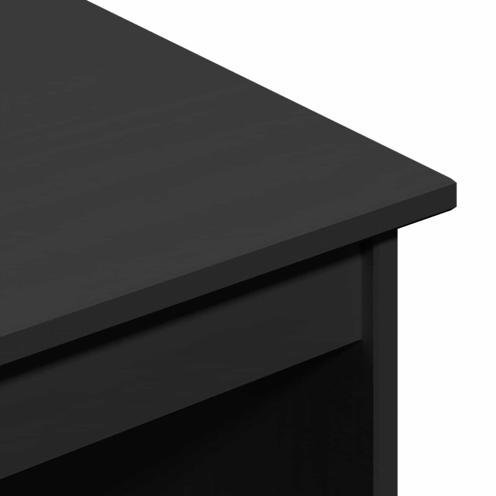 Produktbild för Skrivbord Svart 112 x 50 x 75 cm Massiv furu