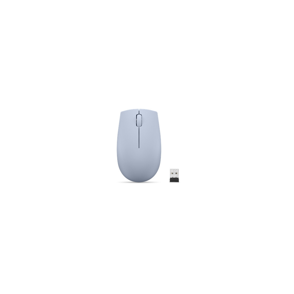 Produktbild för Lenovo 300 Wireless Compact - mus - with battery - 2.4 GHz - frost blue