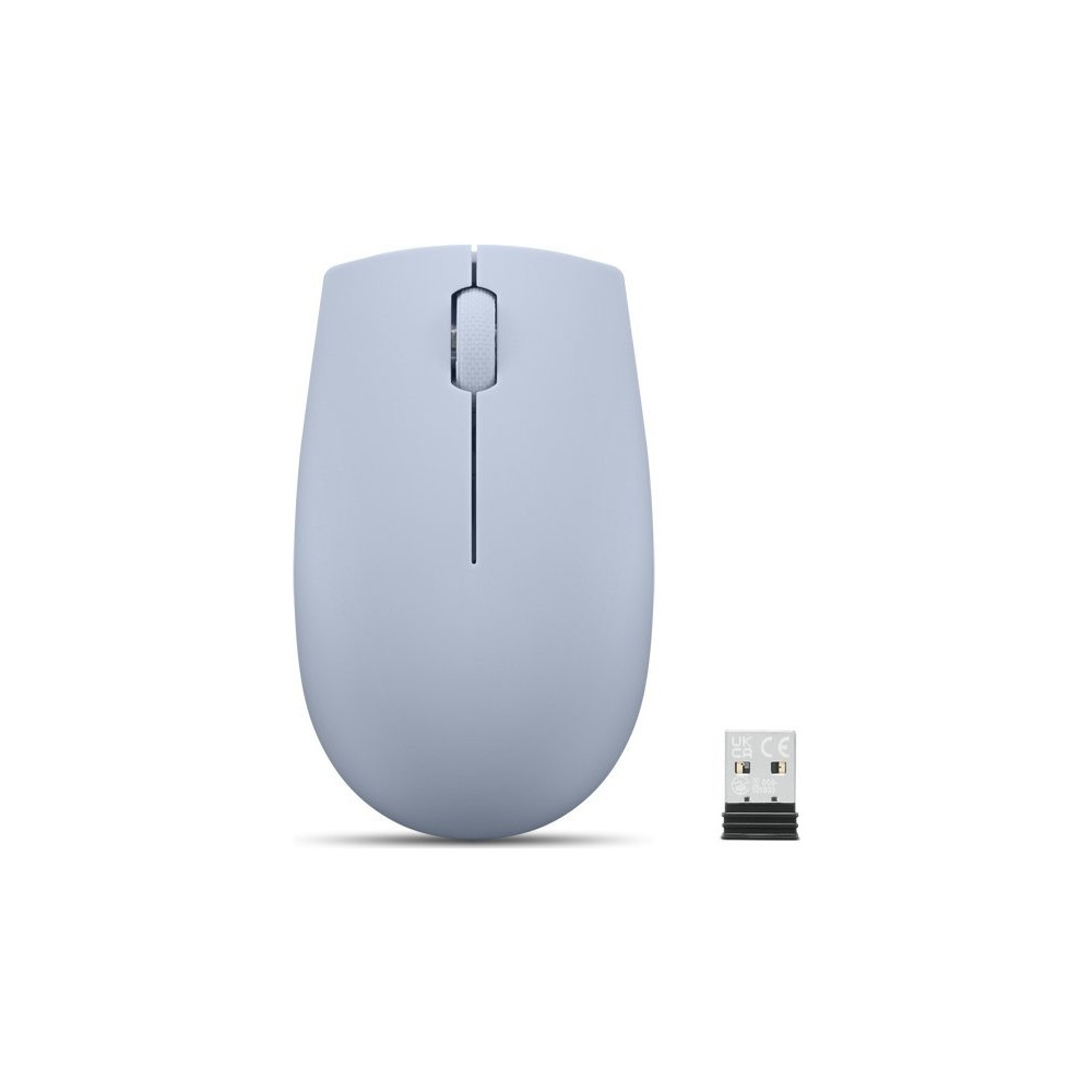 Produktbild för Lenovo 300 Wireless Compact - mus - with battery - 2.4 GHz - frost blue