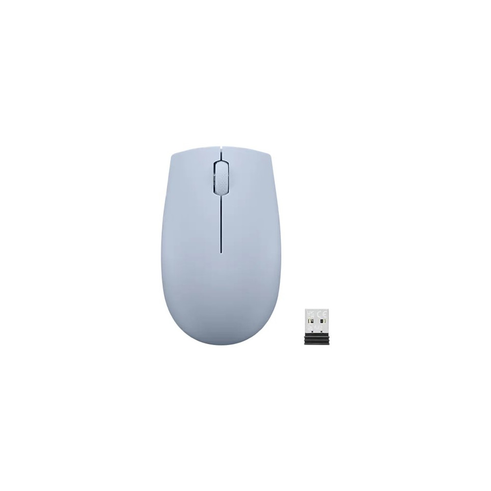 Produktbild för Lenovo 300 Wireless Compact - mus - with battery - 2.4 GHz - frost blue