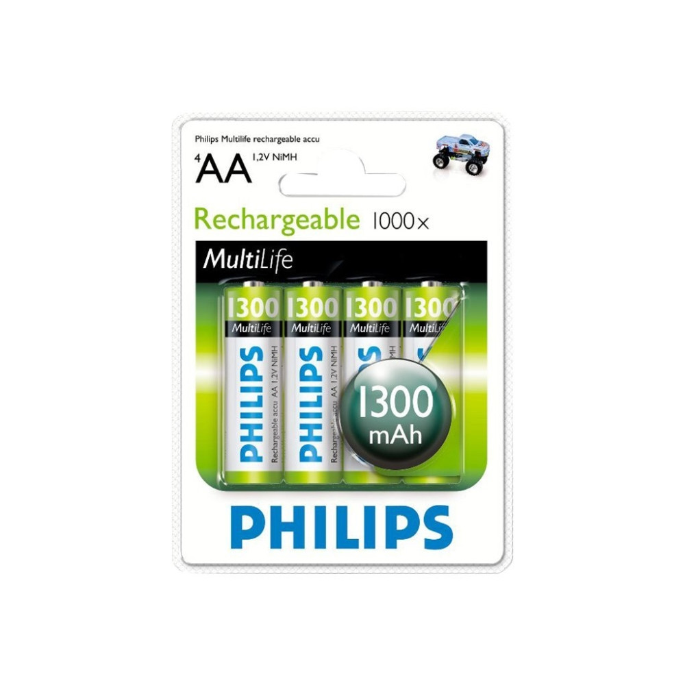 Produktbild för Philips Multilife R6B4A130 batteri - 4 x AA-typ - NiMH