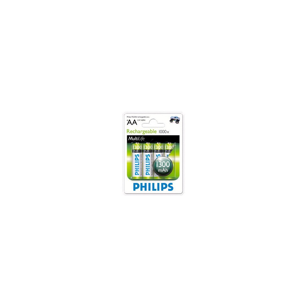 Produktbild för Philips Multilife R6B4A130 batteri - 4 x AA-typ - NiMH