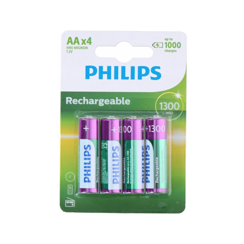 Produktbild för Philips Multilife R6B4A130 batteri - 4 x AA-typ - NiMH