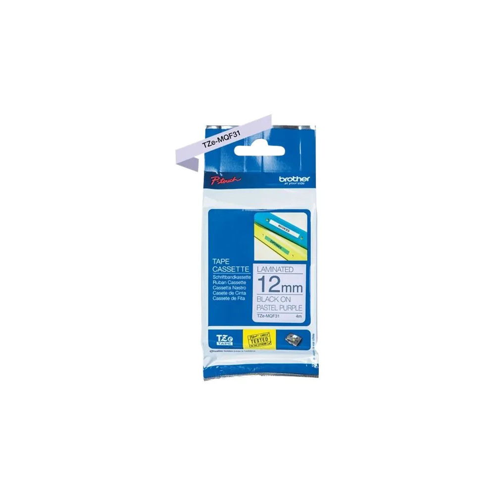 Produktbild för Brother TZe-MQF31 - bandlaminat - 1 kassett(er) - Rulle (1,2 cm x 8 m)