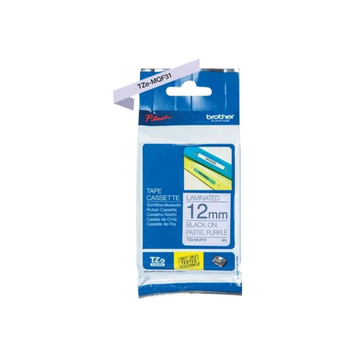 Brother Brother TZe-MQF31 - bandlaminat - 1 kassett(er) - Rulle (1,2 cm x 8 m)