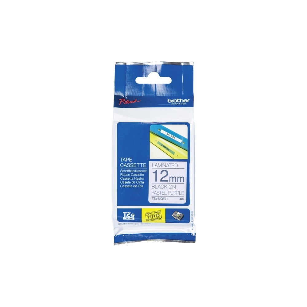 Produktbild för Brother TZe-MQF31 - bandlaminat - 1 kassett(er) - Rulle (1,2 cm x 8 m)
