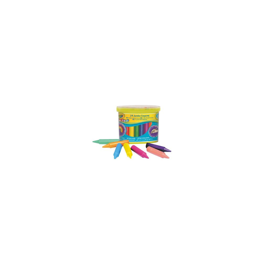 Produktbild för Crayola MINI KIDS Jumbo - färgkrita - blandfärger (paket om 24)