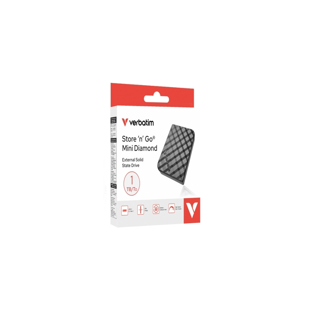 Produktbild för Verbatim Store 'n' Go Mini Diamond - SSD - 1 TB - USB 3.2 Gen 1