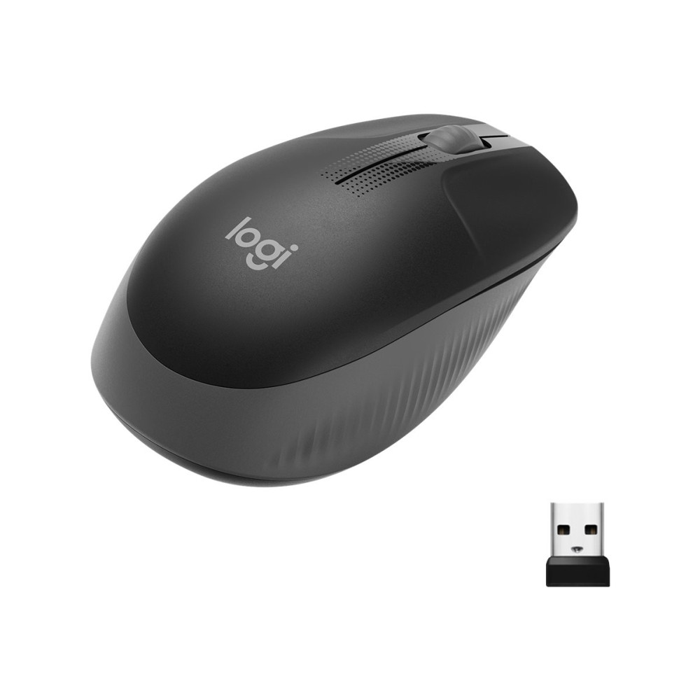 Produktbild för Logitech M190 - mus - träkol