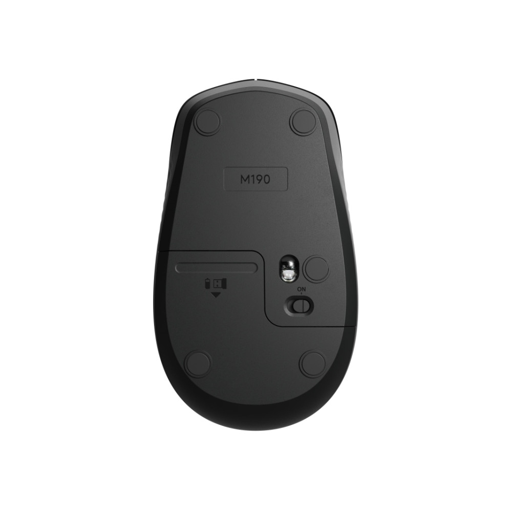 Produktbild för Logitech M190 - mus - träkol
