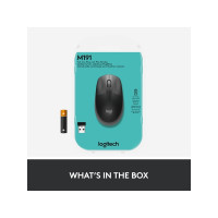 Produktbild för Logitech M190 - mus - träkol