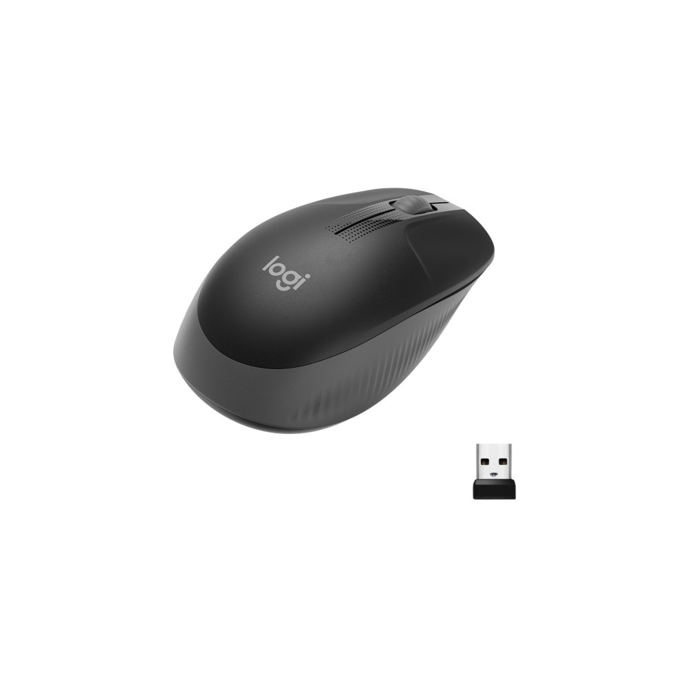 Produktbild för Logitech M190 - mus - träkol