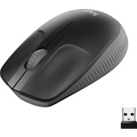 Produktbild för Logitech M190 - mus - träkol