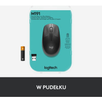 Produktbild för Logitech M190 - mus - träkol