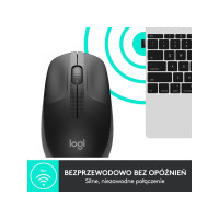 Produktbild för Logitech M190 - mus - träkol