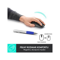 Produktbild för Logitech M190 - mus - träkol