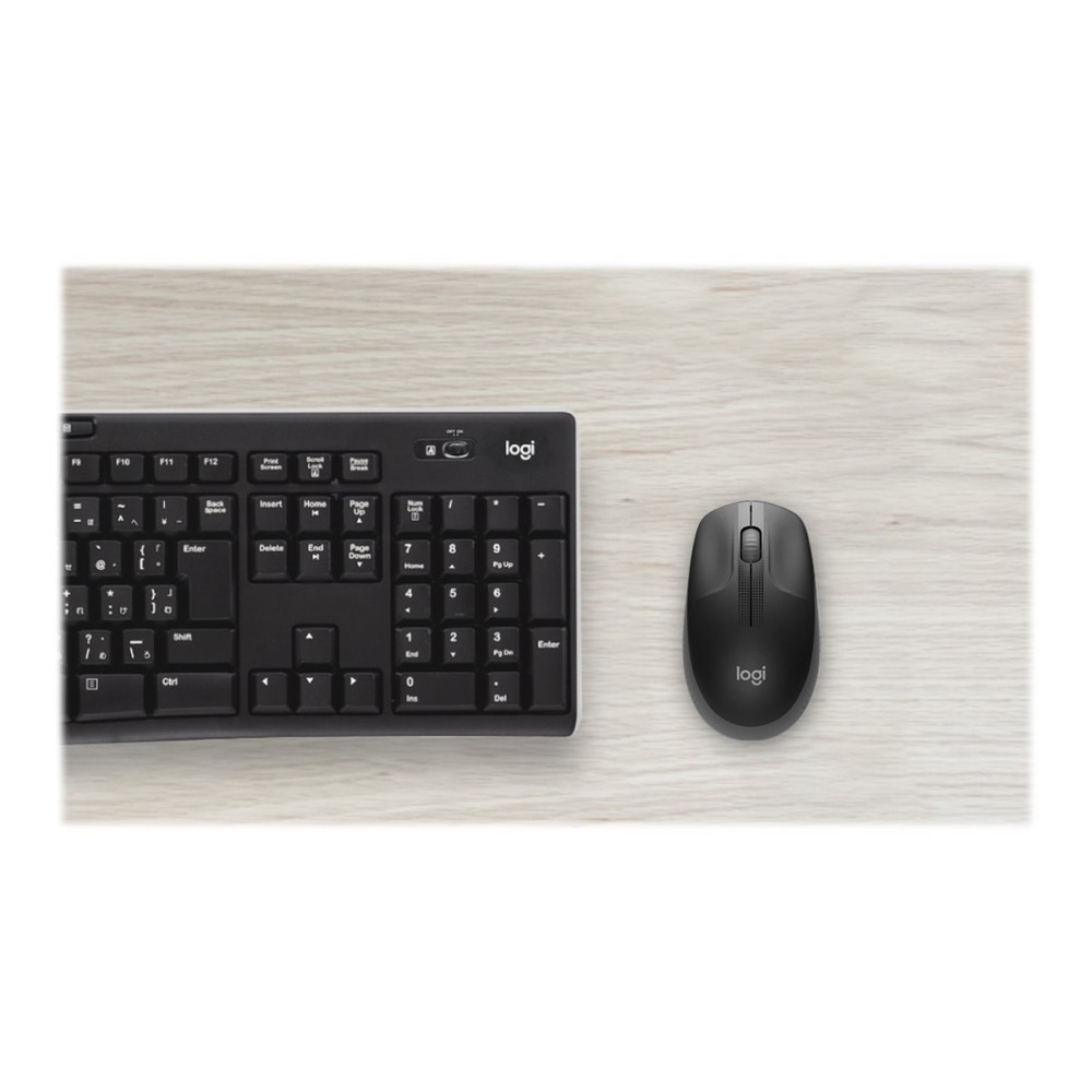 Produktbild för Logitech M190 - mus - träkol