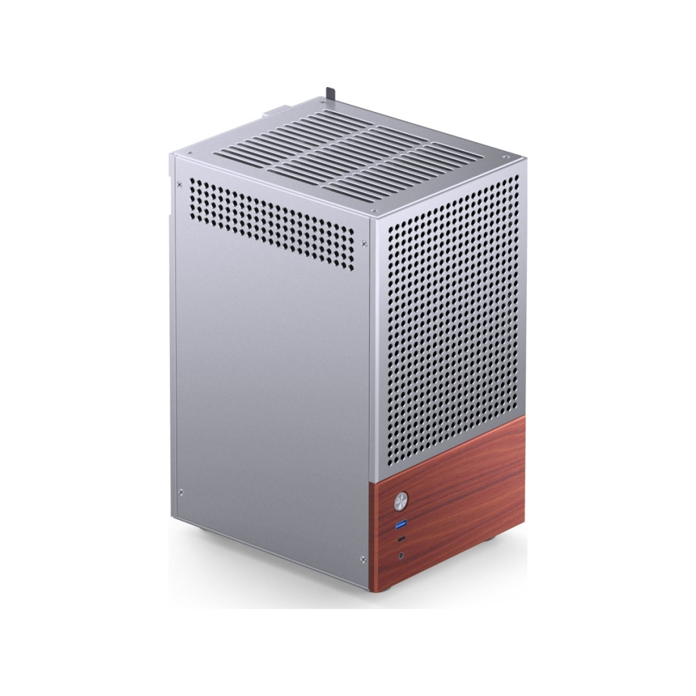 Produktbild för Jonsbo T6, Midi Tower, PC, Trä, Silver, ITX, Stål, Glas, Alu...