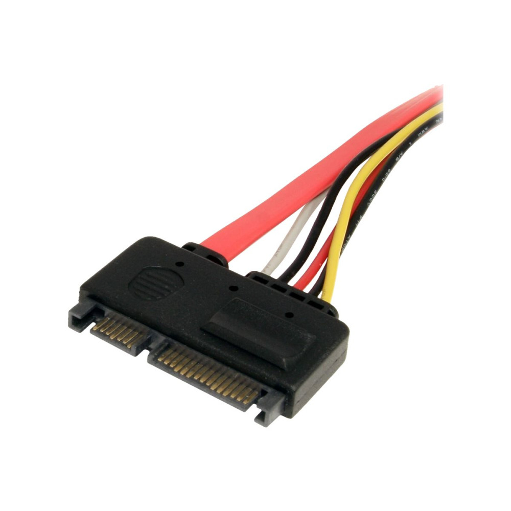 Produktbild för StarTech.com 12in 22 Pin SATA Power and Data Extension Cable - 1ft SATA data power Extension - 12 inch SATA Extension - SATA-förlängningskabel - 30.5 cm