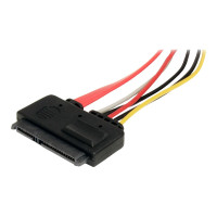 Produktbild för StarTech.com 12in 22 Pin SATA Power and Data Extension Cable - 1ft SATA data power Extension - 12 inch SATA Extension - SATA-förlängningskabel - 30.5 cm