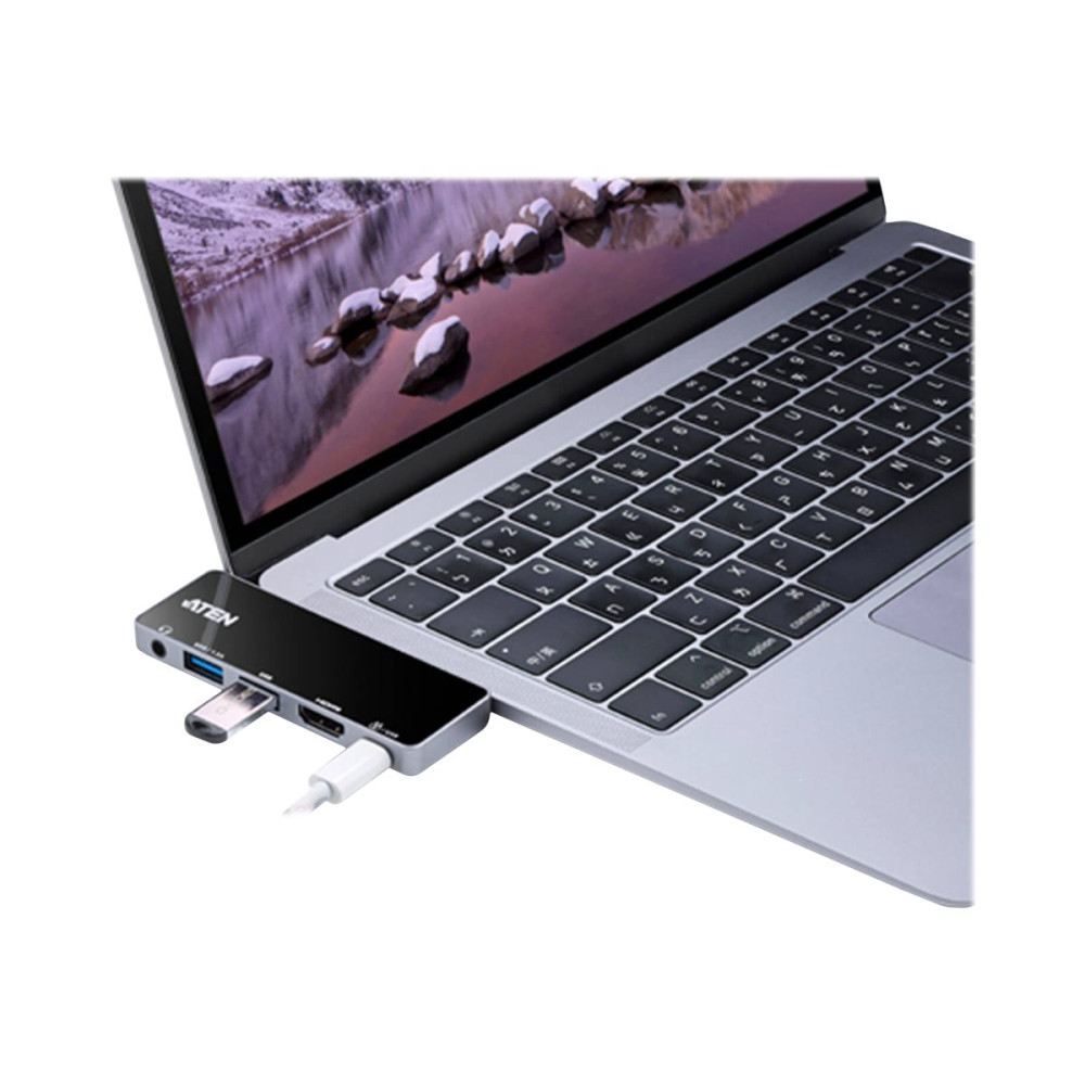 Produktbild för ATEN UH3238 Travel Dock - dockningsstation - USB-C 3.2 Gen 1 / Thunderbolt 3 - HDMI