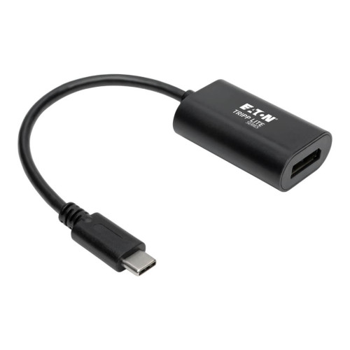 Eaton Corporation Eaton Tripp Lite Series USB C to DisplayPort Video Adapter Converter 4K x 2K @ 60Hz, Black, USB Type C to DP, USB-C, USB Type-C 6in - extern videoadapter - svart