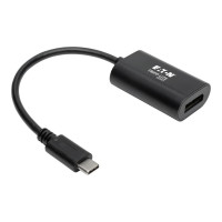 Produktbild för Eaton Tripp Lite Series USB C to DisplayPort Video Adapter Converter 4K x 2K @ 60Hz, Black, USB Type C to DP, USB-C, USB Type-C 6in - extern videoadapter - svart