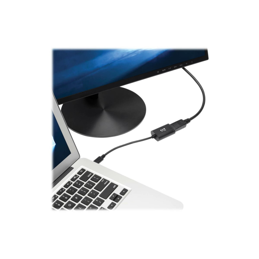 Produktbild för Eaton Tripp Lite Series USB C to DisplayPort Video Adapter Converter 4K x 2K @ 60Hz, Black, USB Type C to DP, USB-C, USB Type-C 6in - extern videoadapter - svart