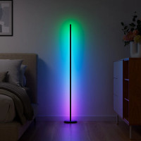 Produktbild för Nanoleaf Smart Multicolor - golvlampa - LED - 16 miljoner färger/justerbar vit - 2200-6500 K - svart