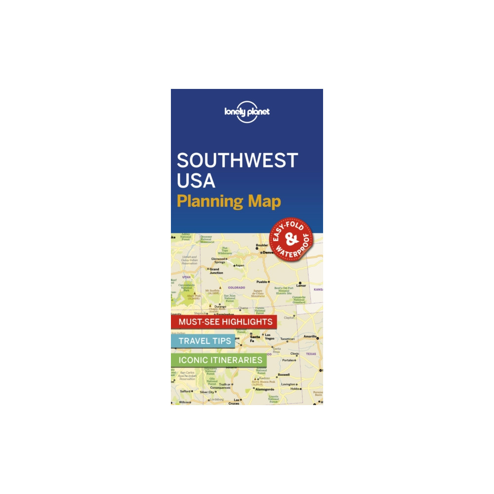 Produktbild för Lonely Planet Southwest USA Planning Map