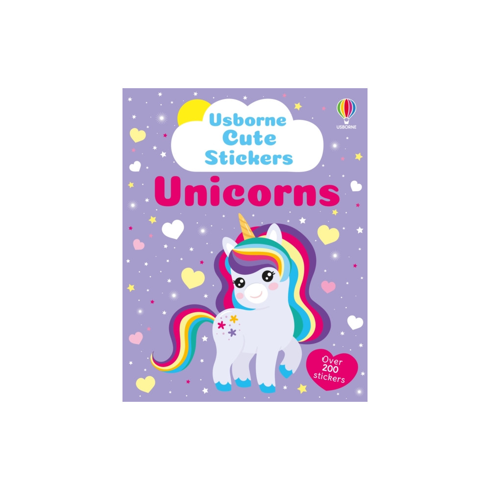 Produktbild för Cute Stickers Unicorns (häftad, eng)