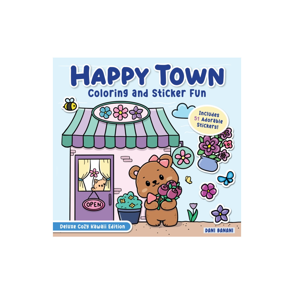 Produktbild för Happy Town Coloring and Sticker Fun (häftad, eng)
